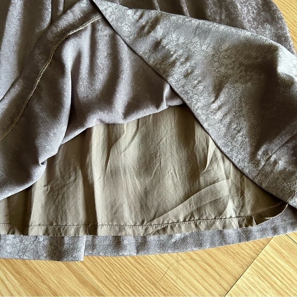 Vintage Viti Levu Pour Les Femmes Taupe Ruffle Long Dress XS/SM - Picture 7 of 11
